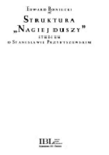 Okładka: Edward Boniecki - Struktura nagiej duszy