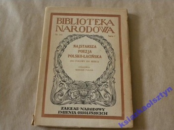 Okładka: Marian Plezia - Najstarsza poezja polsko-łacińska