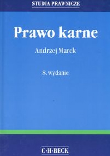 Okładka: Andrzej Marek - Prawo karne  Studia prawnicze