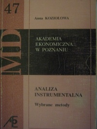 Okładka: Anna Kozioł - Analiza instrumentalna. Wybrane metody