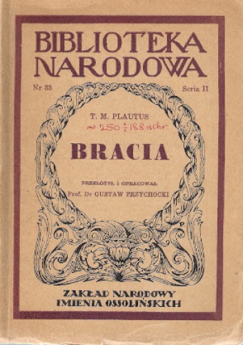 Okładka:  Plaut - Bracia