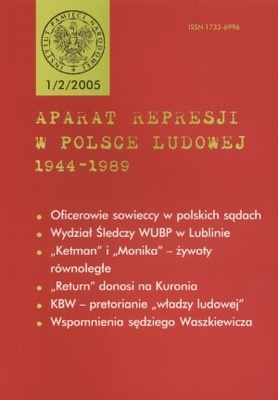 Okładka:  praca zbiorowa - Aparat represji w Polsce Ludowej 1944-1989