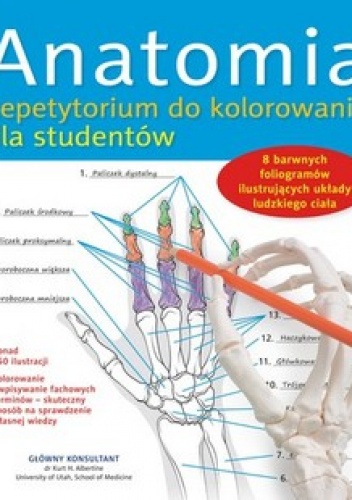 Okładka:  - Anatomia. Repetytorium do kolorowania dla studentów