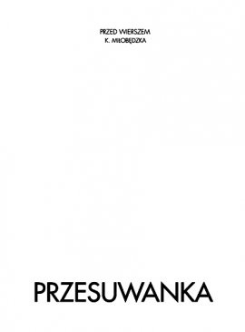 Okładka: Krystyna Miłobędzka - Przesuwanka