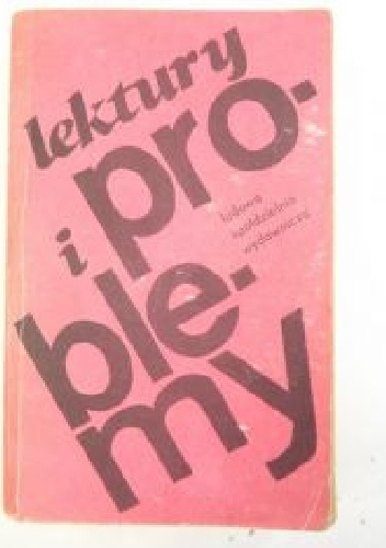 Okładka: Janusz Maciejewski - Lektury i problemy