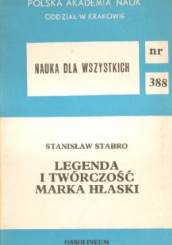 Okładka: Stanisław Stabro - Legenda i twórczość Marka Hłaski
