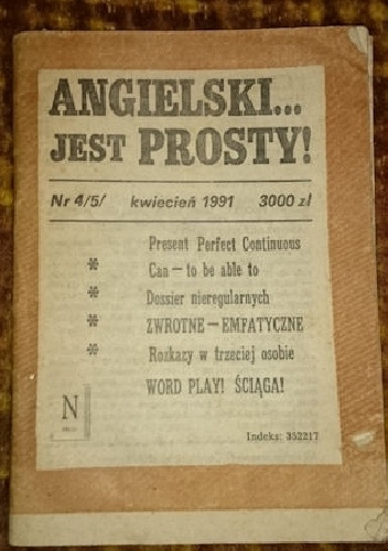 Okładka:  - Angielski jest prosty ! Nr 4/5 kwiecień 1991