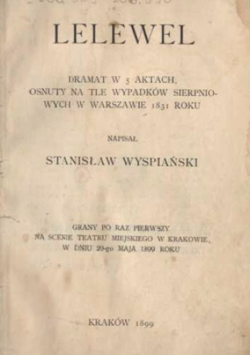 Okładka: Stanisław Wyspiański - Lelewel