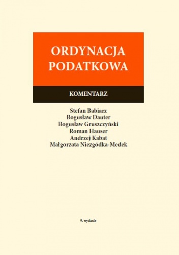 Okładka: Stefan Babiarz - Ordynacja podatkowa. Komentarz