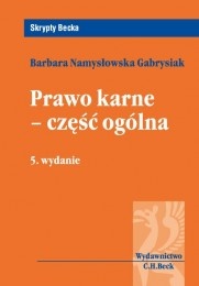 Okładka: Barbara Namysłowska-Gabrysiak - Prawo karne-część ogólna