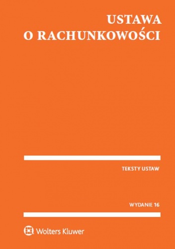 Okładka:  praca zbiorowa - Ustawa o rachunkowości