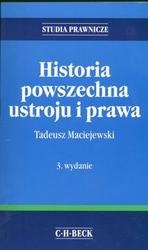 Okładka: Tadeusz Maciejewski - Historia powszechna ustroju i prawa