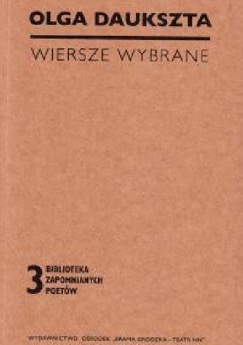Okładka: Olga Daukszta - Wiersze wybrane