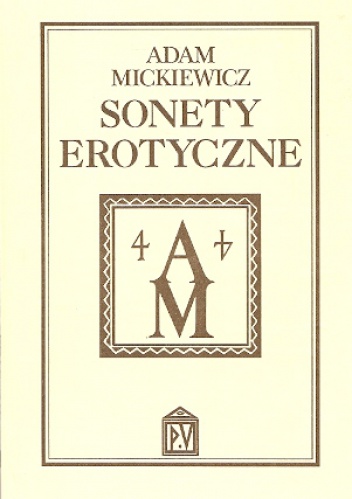 Okładka: Adam Mickiewicz - Sonety Erotyczne