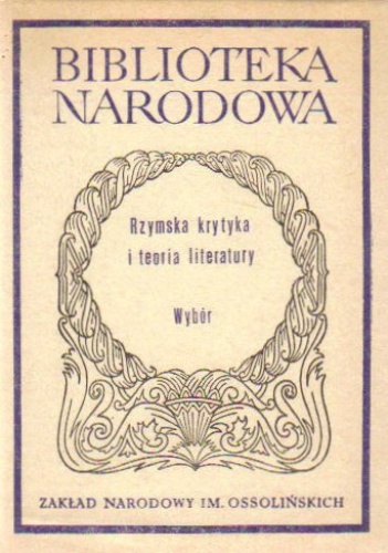 Okładka: Stanisław Stabryła - Rzymska krytyka i teoria literatury
