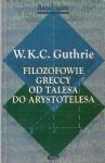 Okładka: W.K.C. Guthrie - Filozofowie greccy od Talesa do Arystotelesa