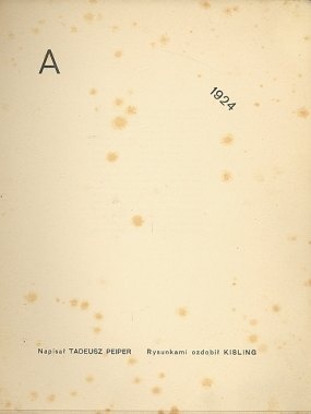Okładka: Tadeusz Peiper - "A"