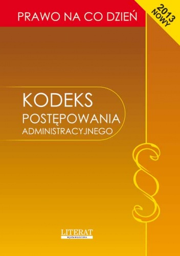 Okładka:  - Kodeks postępowania administracyjnego