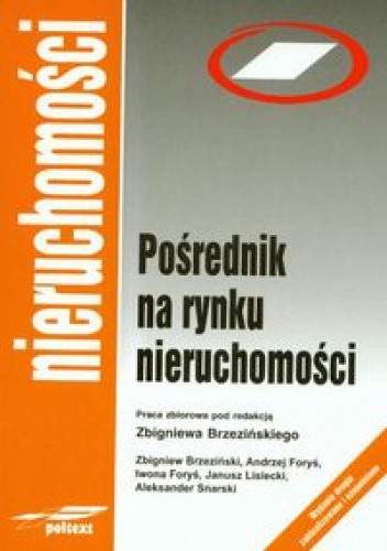 Okładka: Zbigniew Brzeziński - Pośrednik na rynku nieruchomości