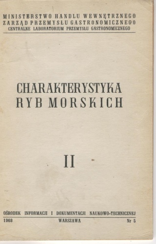 Okładka: Kazimierz Tuzin - Charakterystyka ryb morskich II