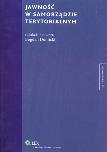 Okładka: Bogdan Dolnicki - Jawność w Samorządzie Terytorialnym