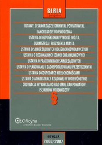 Okładka:  Ustawodawca - Ustawy o samorządzie gminnym powiatowym