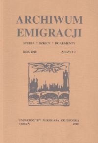 Okładka:  praca zbiorowa - Archiwum Emigracji tom 3