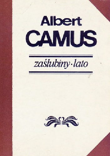 Okładka: Albert Camus - Zaślubiny. Lato