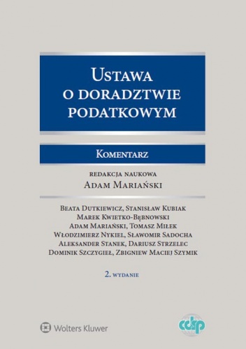 Okładka: Adam Mariański - Ustawa o doradztwie podatkowym Komentarz