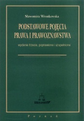 Okładka: Sławomira Wronkowska - Podstawowe pojęcia prawa i prawoznawstwa