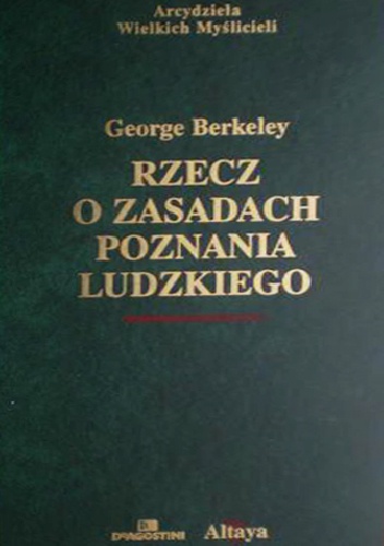 Okładka: George Berkeley - Rzecz o zasadach poznania ludzkiego