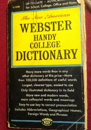 Okładka:  - The New American Webster Handy College Dictionary
