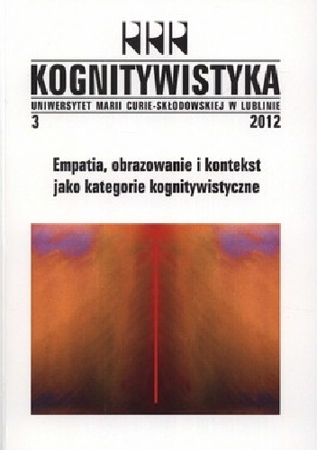 Okładka: Maciej Rajewski - Kognitywistyka 3. Empatia, obrazowanie i kontekst jako kategorie kognitywistyczne