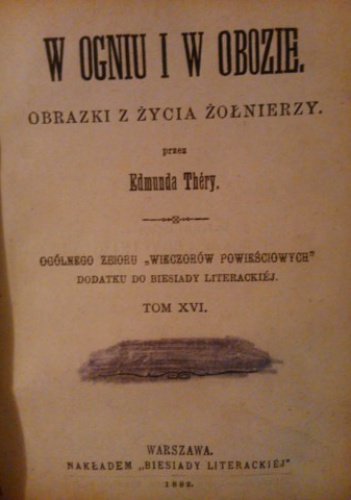 Okładka: Edmund Thery - W ogniu i w obozie. Obrazki z życia żołnierzy