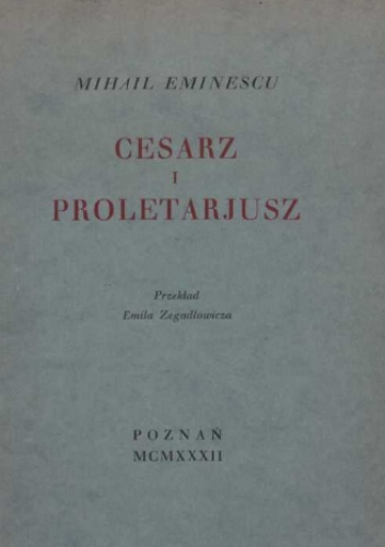 Okładka: Mihail Eminescu - Cesarz i proletariusz