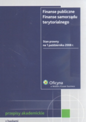 Okładka: Małgorzata Buczna - Finanse publiczne Finanse samorządu terytorialnego