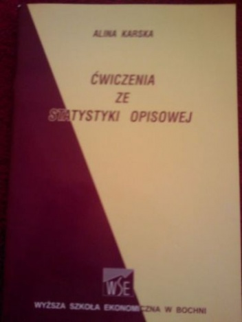 Okładka: Alina Karska - Ćwiczenia ze statystyki opisowej
