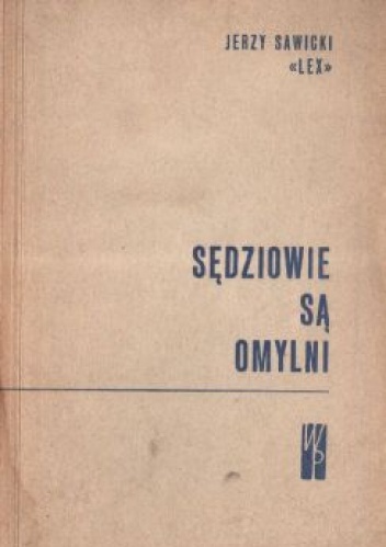 Okładka: Jerzy Sawicki - Sędziowie są omylni