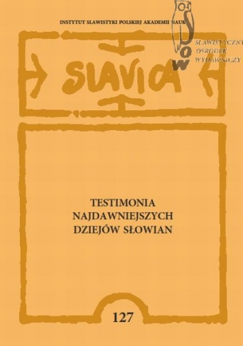 Okładka: Alina Brzóstkowska - Testimonia najdawniejszych dziejów Słowian. Seria grecka, Zeszyt 5, Pisarze z X wieku