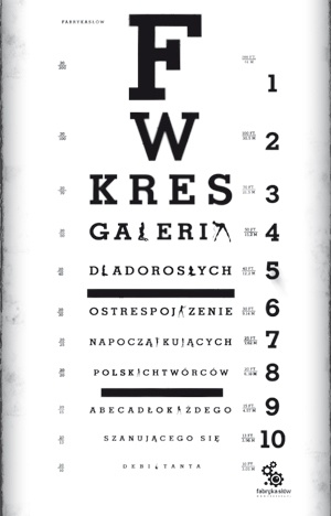 Okładka: Feliks W. Kres - Galeria dla dorosłych.  Ostre spojrzenie na początkujących polskich twórców. Abecadło każdego szanującego się debiutanta