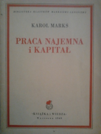 Okładka: Karol Marks - Praca najemna i kapitał