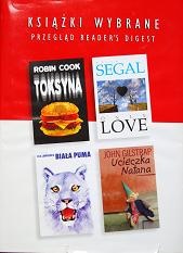 Okładka: Robin Cook - Toksyna; Only love; Ucieczka Natana; Biała puma