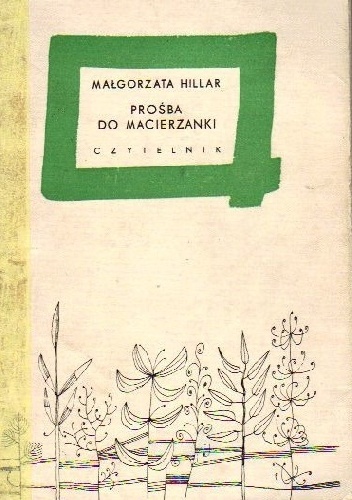 Okładka: Małgorzata Hillar - Prośba do macierzanki : erotyki