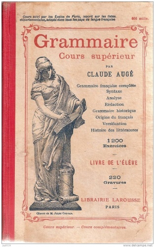 Okładka: Claude Augé - Grammaire cours supérieur