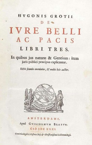 Okładka: Hugo Grotius - O prawie wojny i pokoju. Trzy księgi, w których znajdują wyjaśnienie prawo natury i prawo narodów, a także główne zasady prawa publicznego