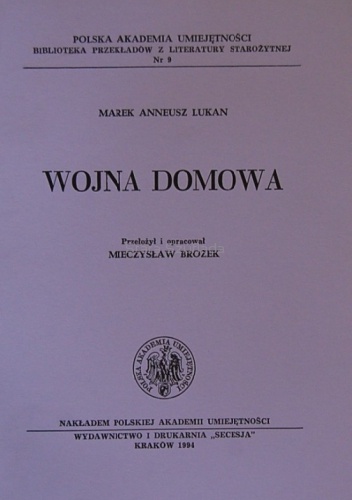 Okładka: Marek Anneusz Lukan - Wojna domowa