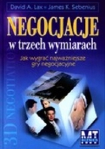 Okładka: David Lax - NEGOCJACJE W TRZECH WYMIARACH