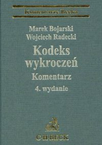 Okładka: Marek Bojarski - Kodeks wykroczeń