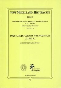 Okładka: Marian Kallas - Opisy miast Kujaw Wschodnich z 1860 r.