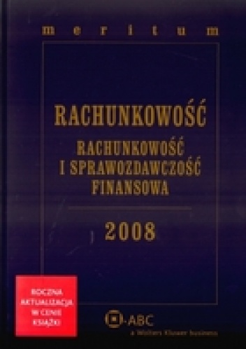 Okładka:  praca zbiorowa - Rachunkowość 2008. Meritum